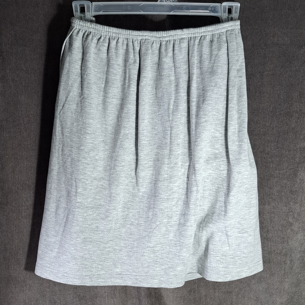 Vintage Cotton Ginny Plus Heather Grey Stretch Side Slit Skort VG Plus M 2X